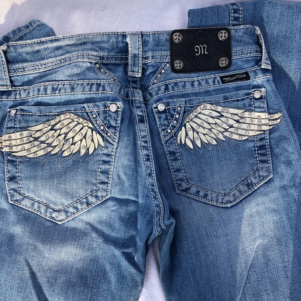 Miss Me Bootcut Jeans with Angel Wing Pockets